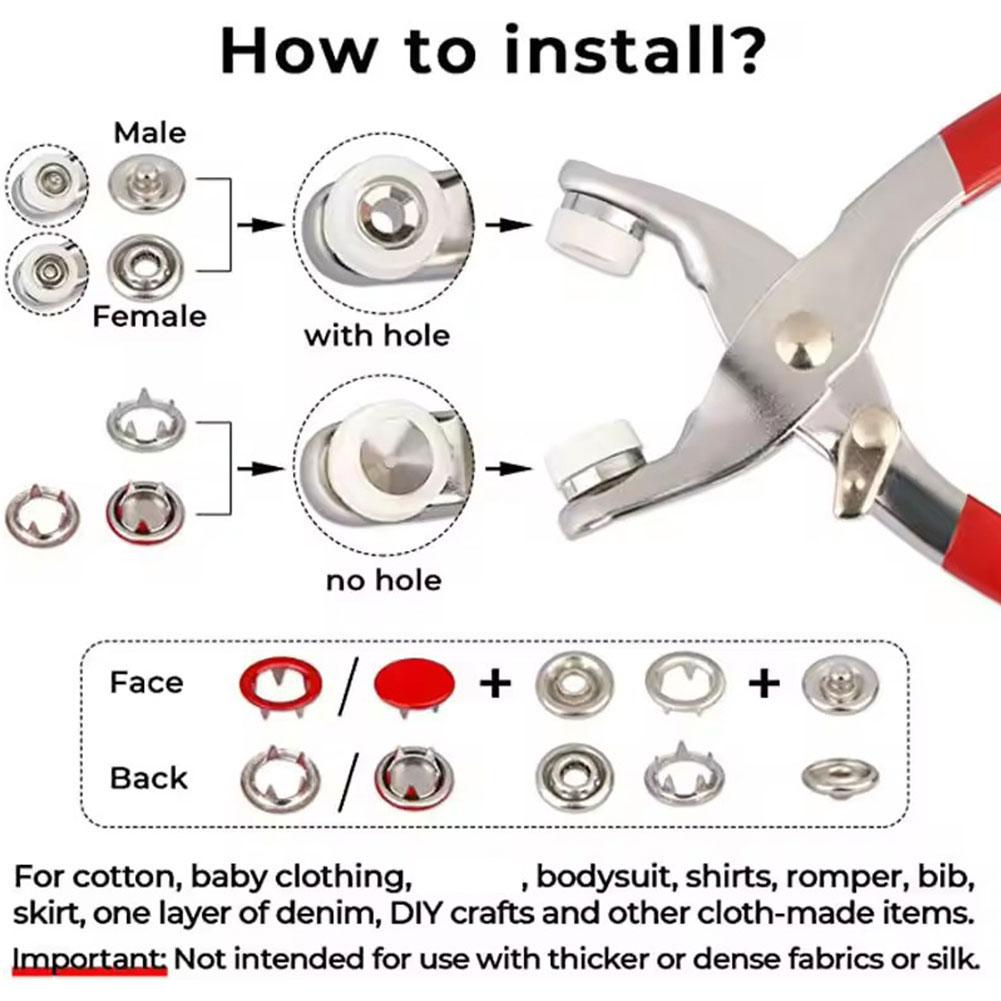 100 pçs botões de pressão de m - Snap Fastener Set avaliação e preço