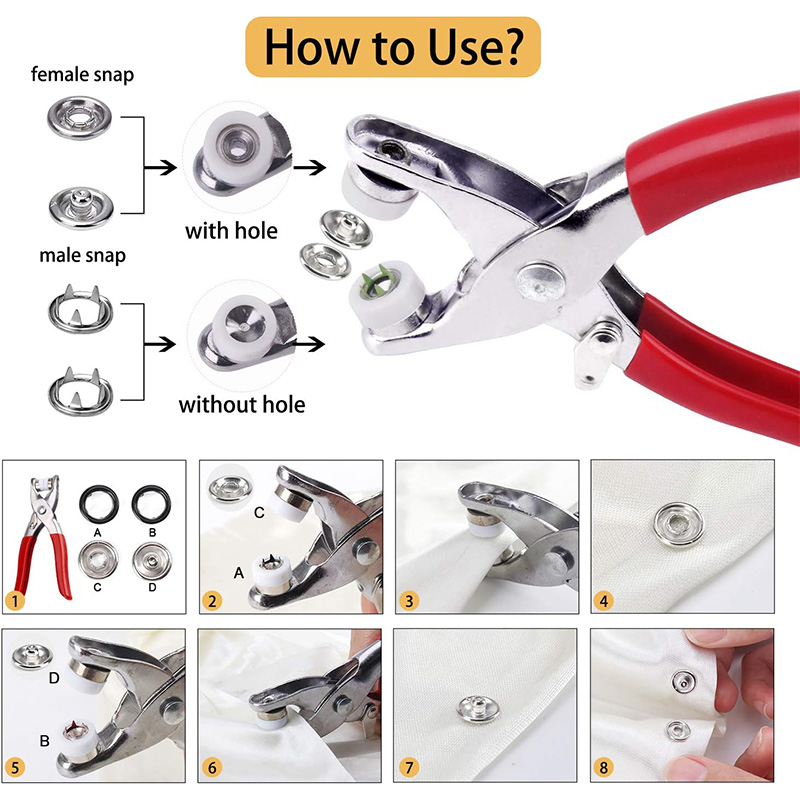 100 conjuntos de alicates de p - Snap Fastener Set avaliação e preço